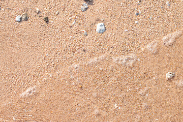 Beautiful sandy beach, clear water.
