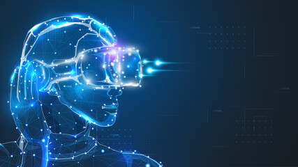 VR technology innovation concept futuristic cyber design background eps 10 vector