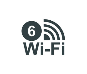 Vector symbol or icon 6G Internet Network Connection technology. 6th Generation Wireless Internet Network Connection.