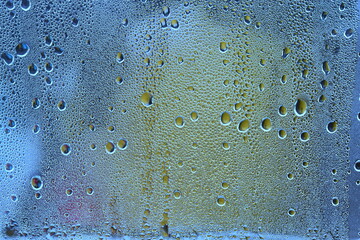 water drops on glass