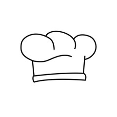 Chef's hat. Cap icon. Line style. Vector illustration
