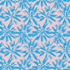 Pink Floral Brush strokes Seamless Pattern Background