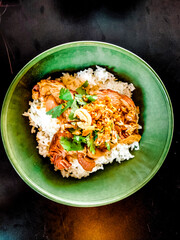 Scrumptious Prawn Rice Porridge Thai Asia food