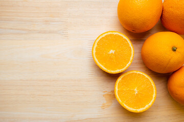 Orange fruit raw material for make juice.