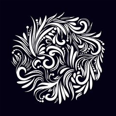 Ethnic gold foil ring, wreath symbol tattoo design. Use for print, posters,. ector illustration