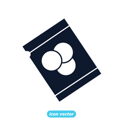 Sachet icons. sugar powder packet icon. Packet soluble powder symbol Vector illustration