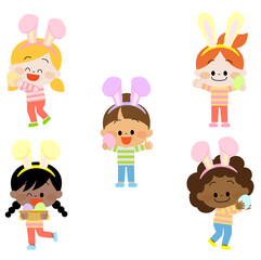 モコモコうさ耳の子供達