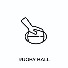 rugby ball icon vector. rugby ball sign symbol for modern design. Vector illustration	