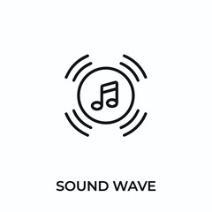 sound wave icon vector. sound wave sign symbol for modern design. Vector illustration	