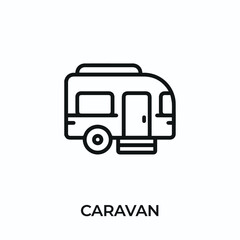 caravan icon vector. motorhome sign symbol for modern design. Vector illustration	