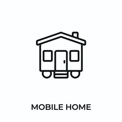 mobile home icon vector. mobile home and camper icon vector symbol illustration. Modern simple vector icon for your design. mobile home and camper icon vector. Caravan