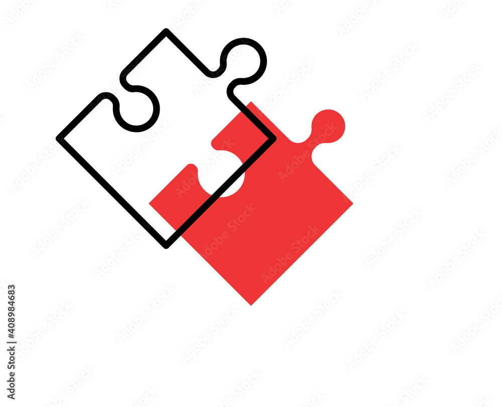 Poster puzzle line icon. high quality outline symbol for web design or mobile app. thin line sign for desig