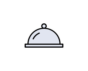 Tray flat icon. Single high quality outline symbol for web design or mobile app.  Holidays thin line signs for design logo, visit card, etc. Outline pictogram EPS10