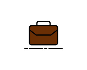 Briefcase line icon. Vector symbol in trendy flat style on white background. Office sing for design.