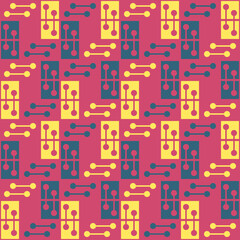 Simple abstract seamless pattern - decorative accent for any surfaces.