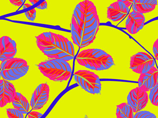 Fototapeta na wymiar Lemon Seamless Pattern. Vector Summer Citrus Print. Simple Marker Lime. Botanical Illustration. Modern Hand Drawn Background. Psychedelic Citron Motif.