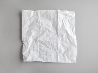 white crumpled paper napkin