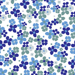 Seamless repeating contour floral pattern