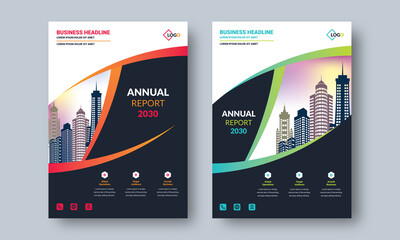 Annual Report Layout Design. Professional Creative Modern Design