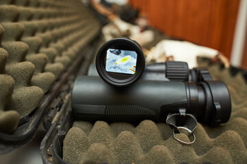 Thermal rifle scope for shooting.
