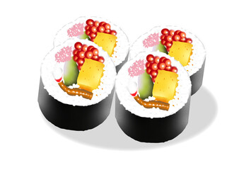 恵方巻　輪切り