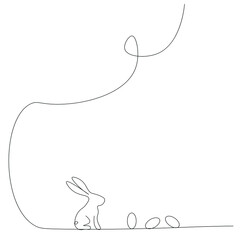 Easter bunny eggs background, vector illustration