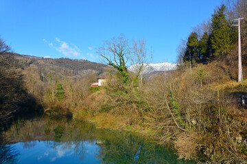 Tuf Lake, Laghetto Tuf, near Paludea in Pordenone Province, Friuli-Venezia Giulia, north east Italy
 - obrazy, fototapety, plakaty
