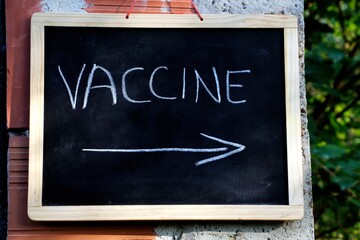 Vaccine sign on board