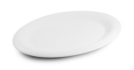 empty plate on white background