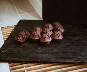 cookies on a wooden table