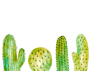Watercolor cactus - 408993446