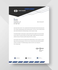Fototapeta premium Professional and modern corporate letterhead template Premium Vector