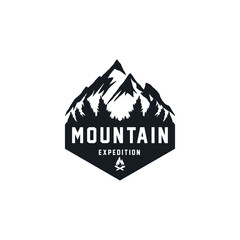 mountain retro insignia
