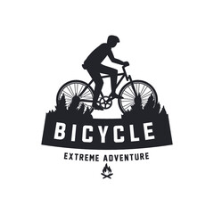 Bicycle logo. Ride Bicycle logo.