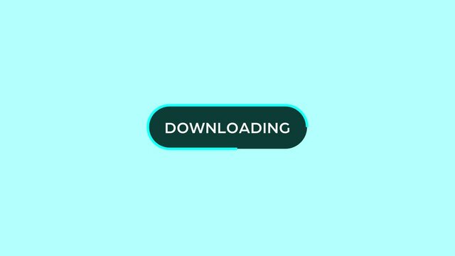 Modern Downloading Button Animation with Success Mark at the end. Available with Green Screen