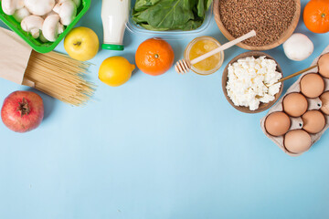 Fresh vegetable on wooden table