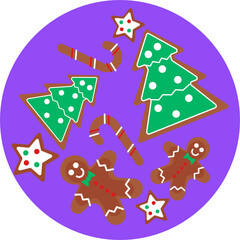 Christmas Food Icons. 