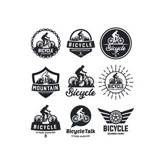 Obraz premium Bicycle Service logo design collection set logos bike shop 