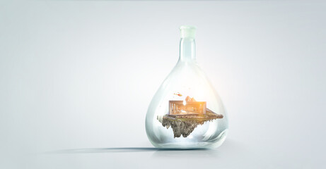 Real estate concept . Mixed media