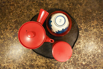 旅館のお茶セット