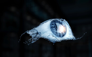 Macro image of human eye