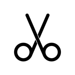 Schere - Icon, Symbol, Piktogramm - Fläche - schwarz 

