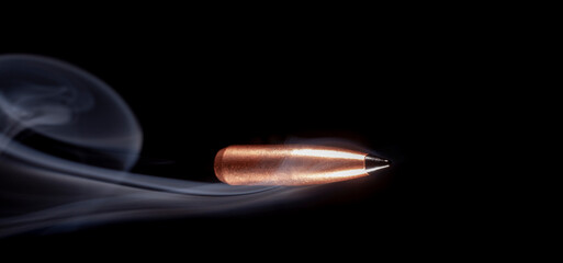 Polymer tipped bullet with smoke behind