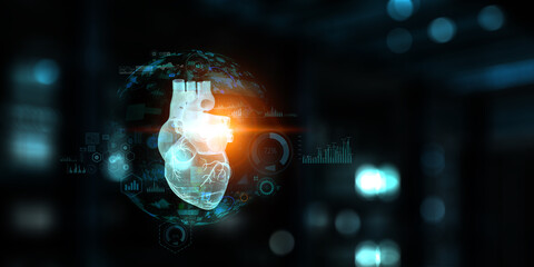 Innovative medicine concept. Heart symbol
