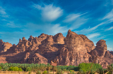 Artistic rock mountains of  Al Ula Saudi Arabia