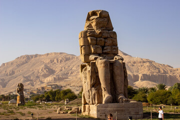 Colossi of Memnon - two massive stone statues in Luxor