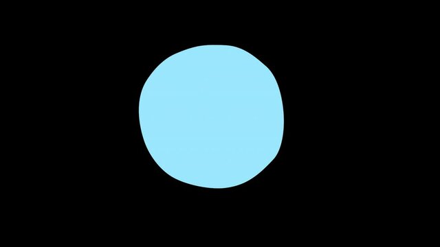 spray turns into a ball. Alpha channel. Animated logo screensaver