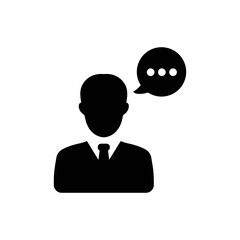 Businessman speech icon