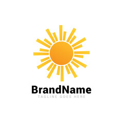 Sun summer logo icon vector template