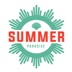 The beach Tourist Center Logo Design Vector 